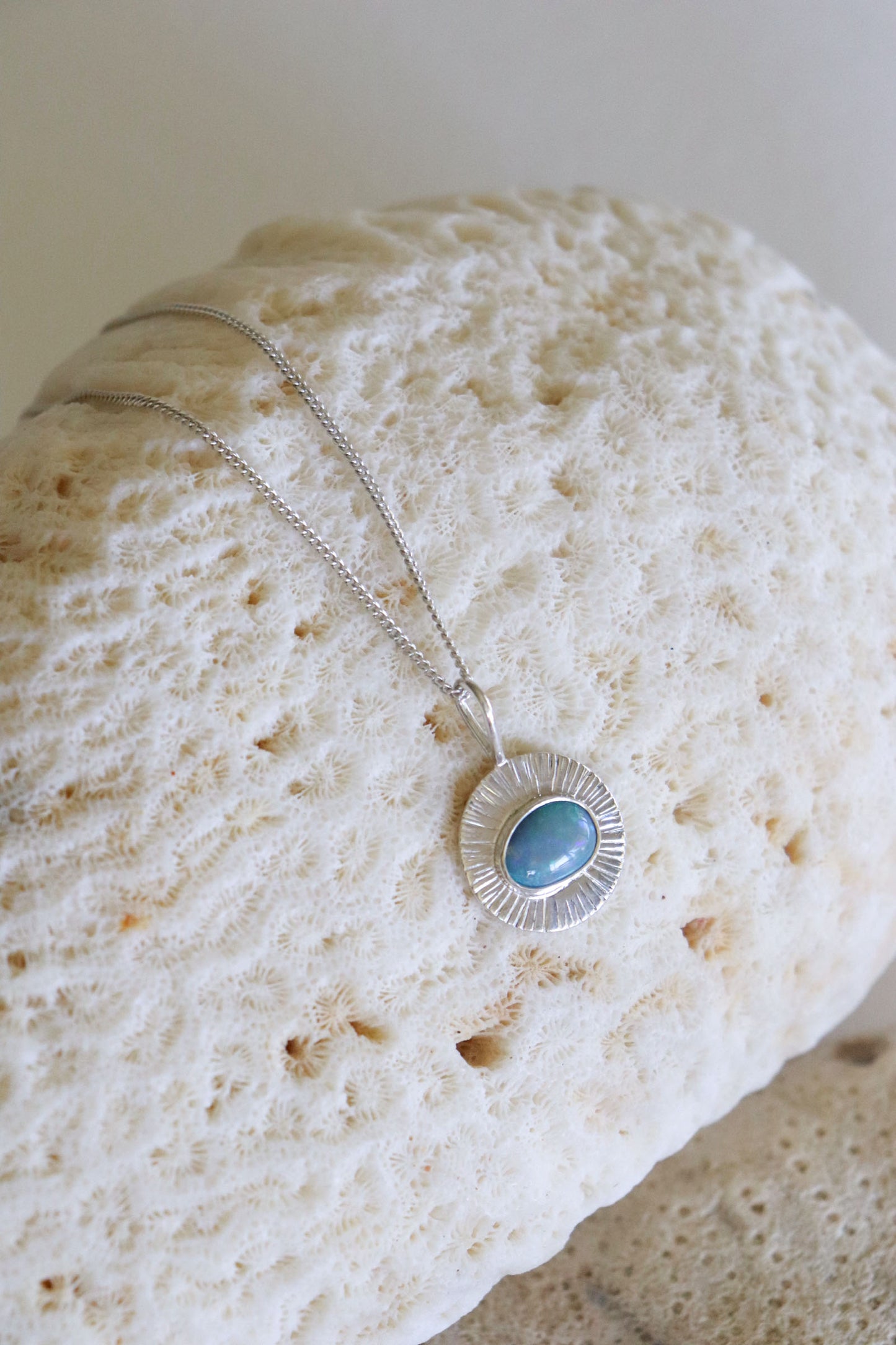 Stirling Silver Australian Opal Pendant