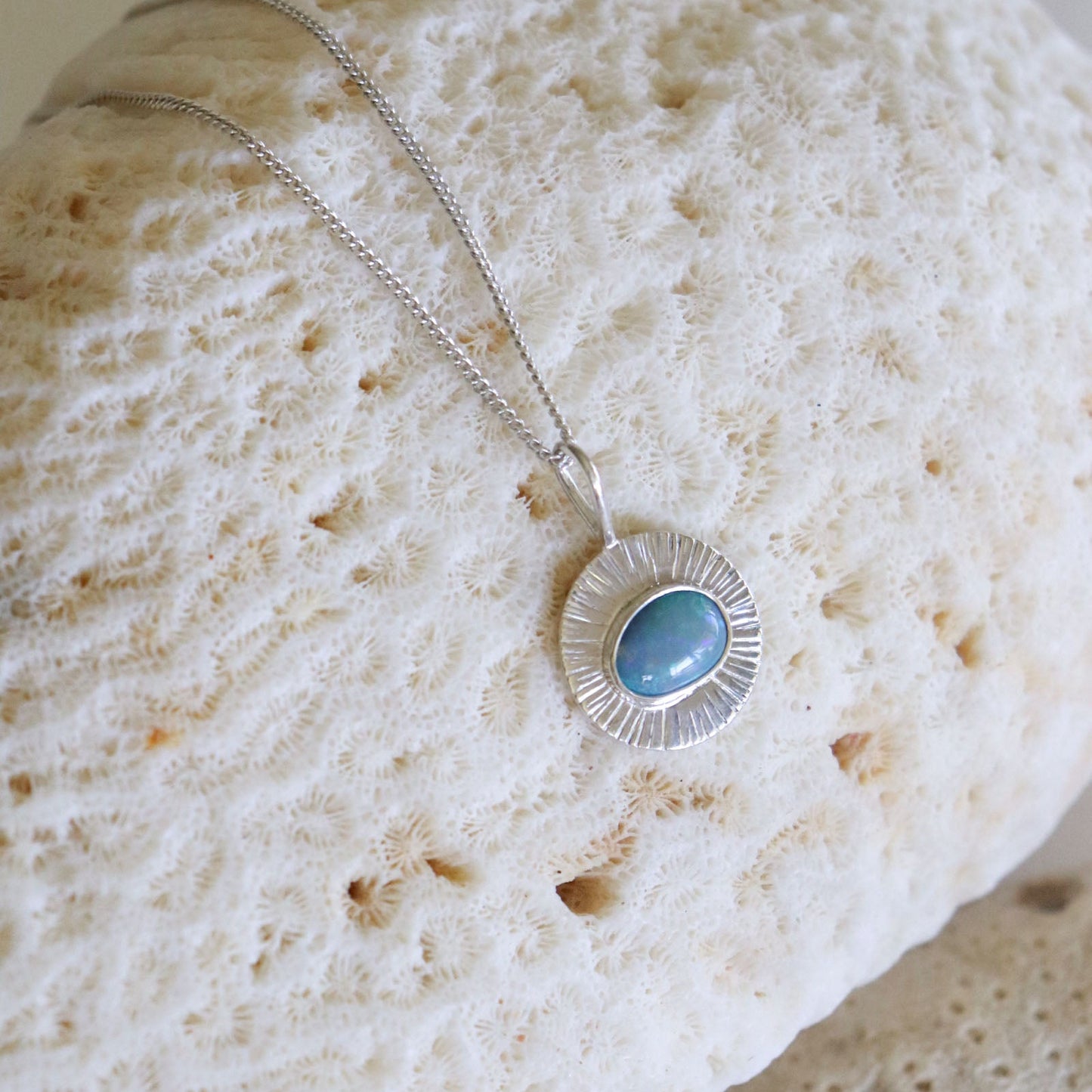 Stirling Silver Australian Opal Pendant