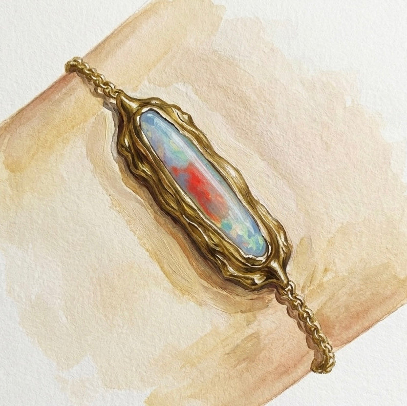 Oval Molten Opal Bracelet