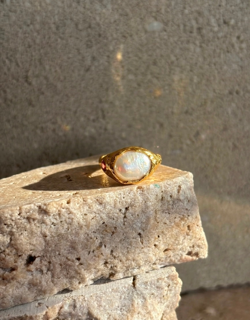 Sunken Treasure Molten Pearl Ring