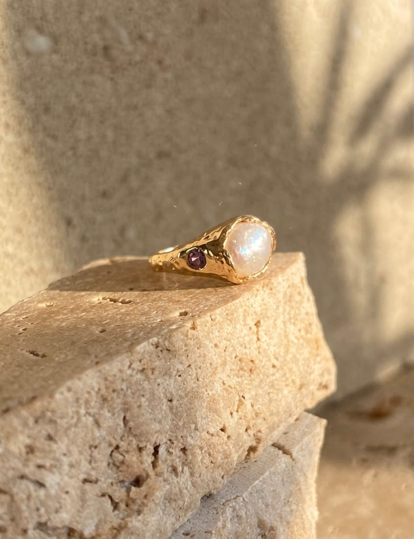 Sunken Treasure Molten Pearl Ring