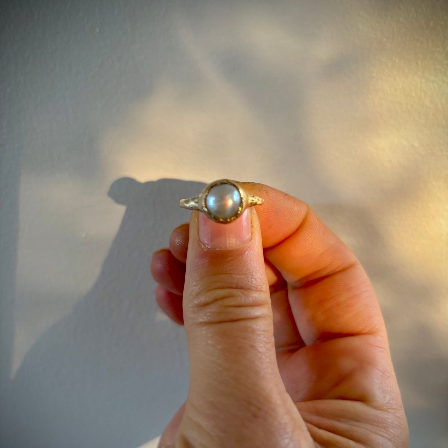 Molten Sunken Treasure Pearl Ring